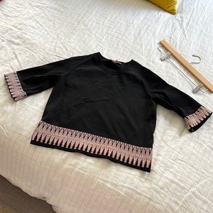 MAJE black and pattered shirt